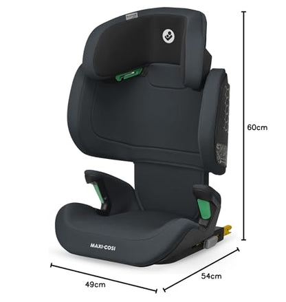 Maxi-Cosi RodiFix M i-Size, Kindersitz mit hohem Rücken, 3,5–12 Jahre, 100–150 cm, ISOFIX-Kindersitz, G-CELL Seitenaufprallschutz, verstellbare Höhe, schnelles und einfaches Anschnallen, Basic Grey