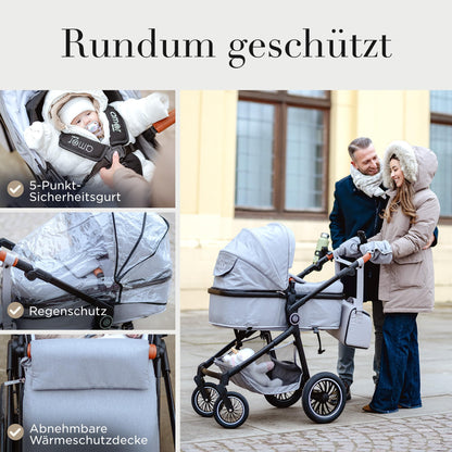 Kinderwagen 3 in 1 mit Babyschale