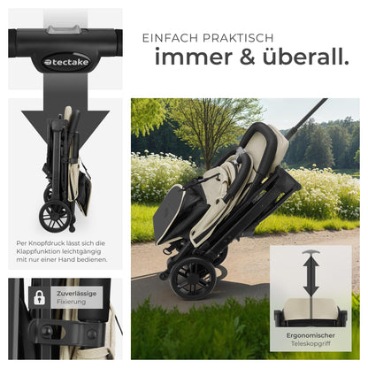 tectake® Buggy Kinderwagen von 0 bis 3 Jahre